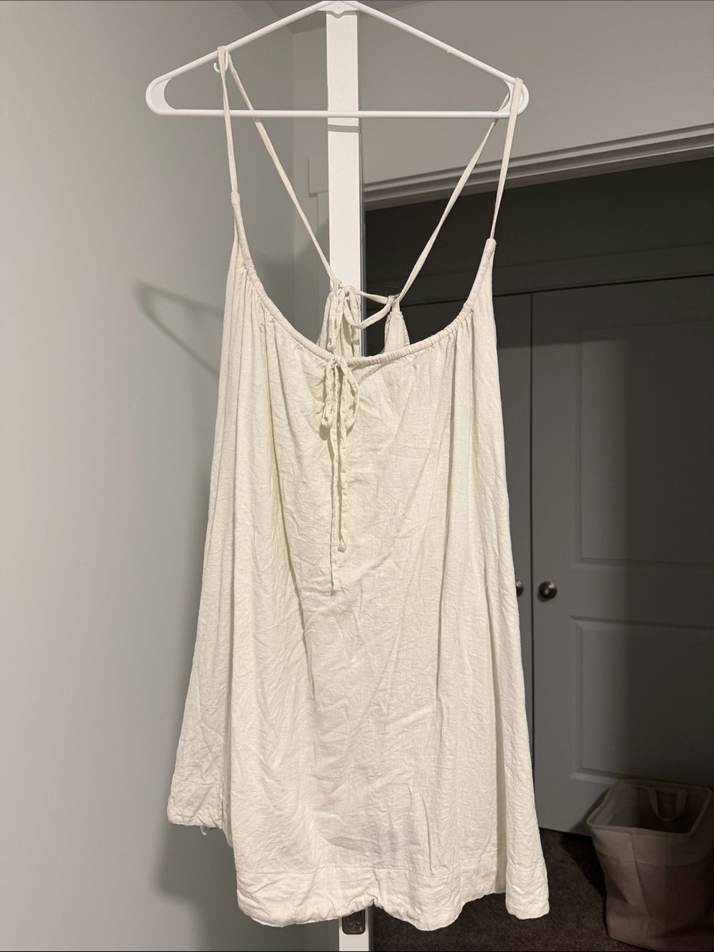 Free People Ivory Tie-Back Spaghetti Strap Camisole